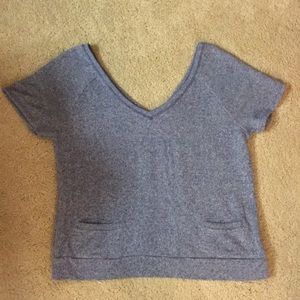 Blue Off Shoulder Tee Shirt